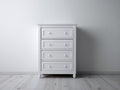 Cassettiera - Legno - 72x40x112 cm - Bianco - Stile classico contemporaneo