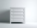 Cassettiera - Legno - 92x43x98 cm - Bianco - Stile classico contemporaneo