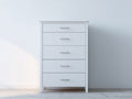 Cassettiera - Legno - 72x40x118 cm - Bianco - Stile moderno