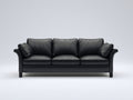 Divani a 3 posti - Pelle - 215 x 90 x 88 cm - Nero - Classico