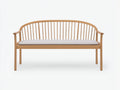 Panche da giardino - Legno-Tessuto - 164x61x90 cm - Marrone naturale-Grigio chiaro - Stile moderno naturale