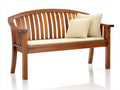 Panche da giardino - Legno-Tessuto - 155x62x91 cm - Marrone-Crema - Stile classico
