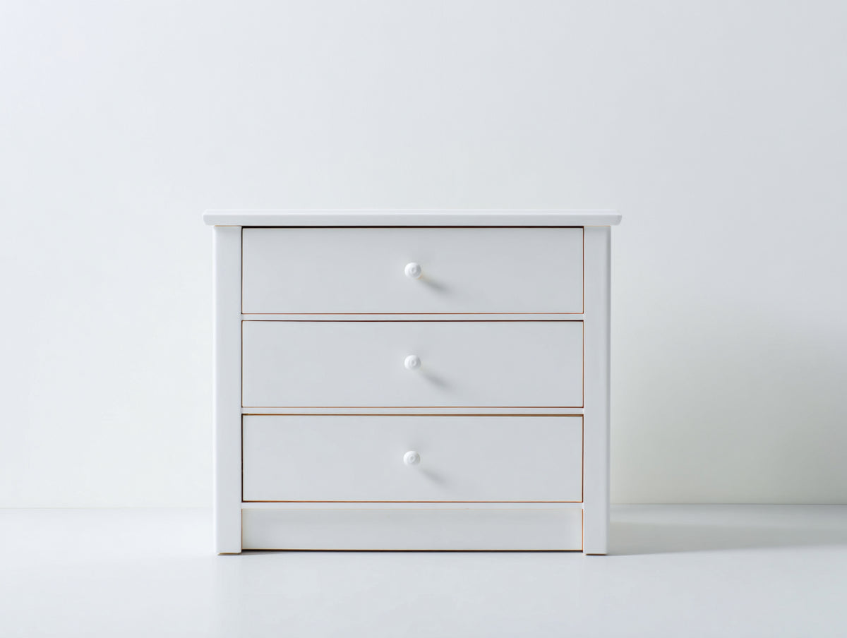 Cassettiera - Legno - 82x40x80 cm - Bianco - Stile nordico