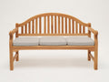 Panche da giardino - Legno-Tessuto - 165x63x94 cm - Marrone miele-Grigio chiaro - Stile classico a doghe