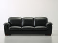 Divani a 3 posti - Pelle - 212 x 96 x 92 cm - Nero - Classico
