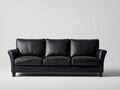 Divani a 3 posti - Pelle - 220 x 92 x 88 cm - Nero - Contemporaneo
