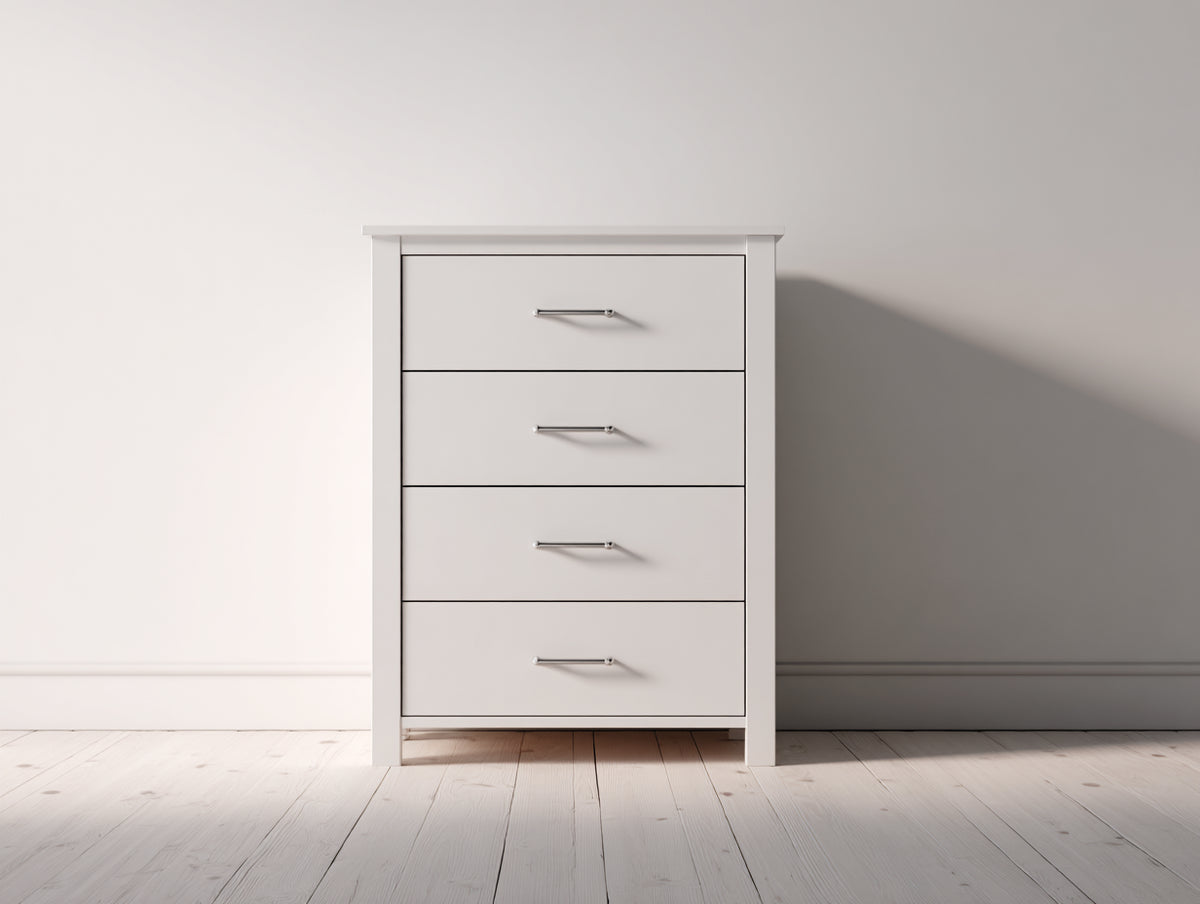 Cassettiera - Legno - 72x40x96 cm - Bianco - Stile moderno