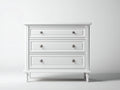 Cassettiera - Legno - 104x46x92 cm - Bianco - Stile classico