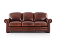 Divani a 3 posti - Pelle - 226 x 95 x 91 cm - Marrone - Classico