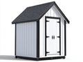 Casetta da giardino - Legno - 155x125x235 cm - Bianco-Nero - Stile moderno compatto